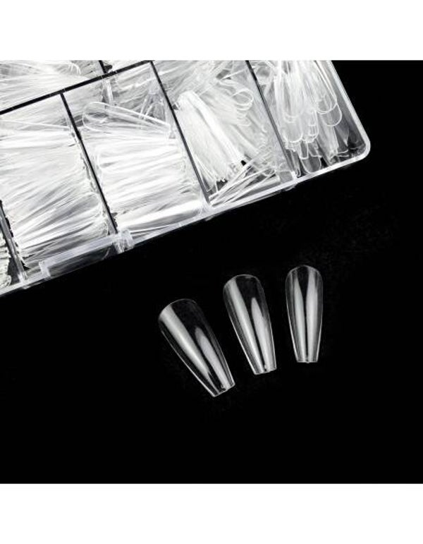 Soft Gel Tips Long Coffin 500 pcs Model 864449