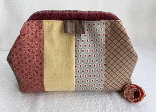 Cosmetic Pouch with Metal Clasp