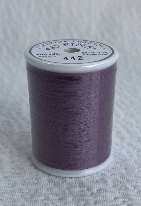 So Fine #50 by Superior Threads - Color #442 Thistle