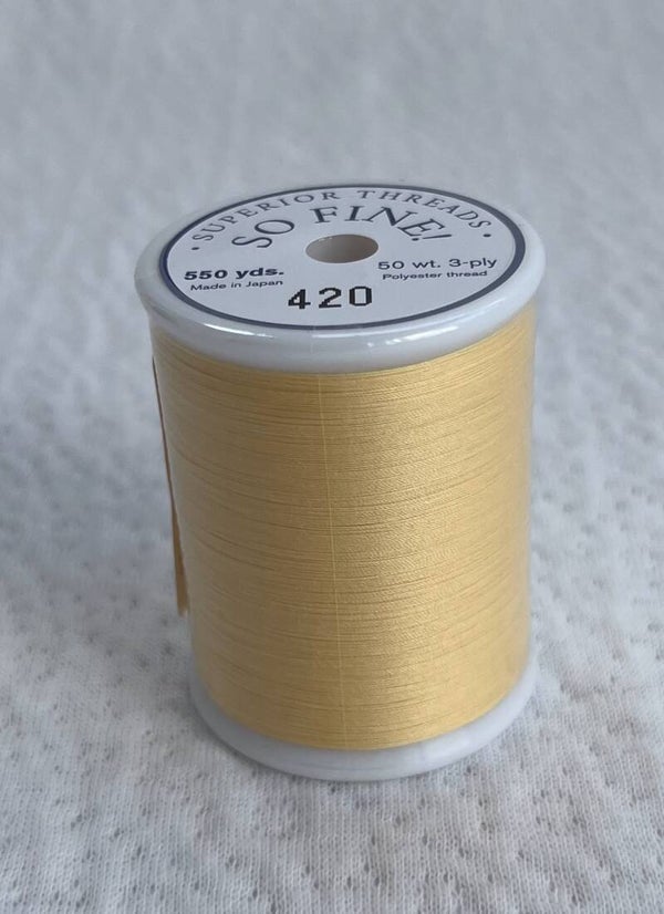 So Fine #50 by Superior Threads - Color #420 Daffodil