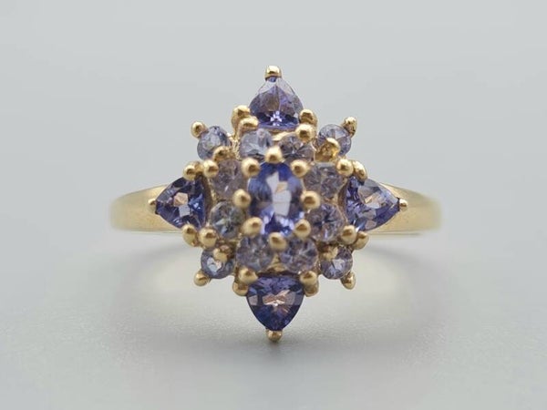 Vintage ring met edelsteen tanzaniet.  2022/718