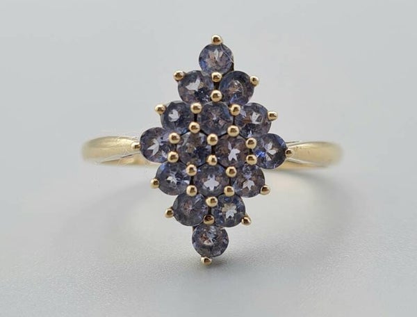 Vintage ring met edelsteen tanzaniet. 2022/980