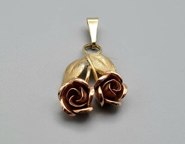 Vintage gouden bi-color hanger van TheodorKlotz. 2023/430