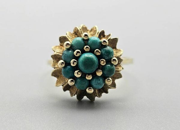 Vintage ring met edelsteen turkooise. 2024/82