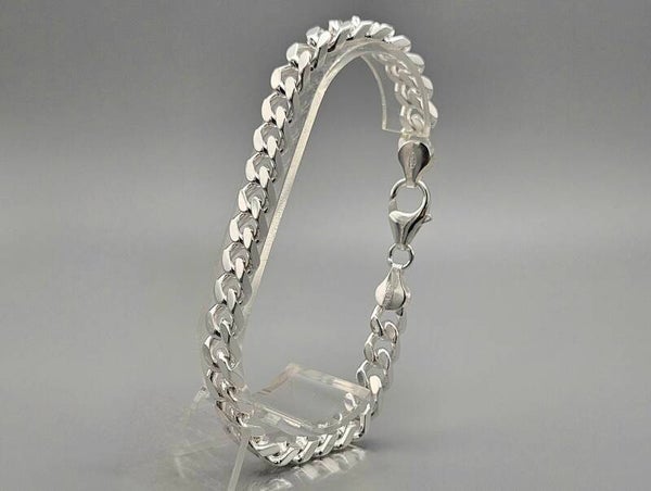 Zilveren gourmet armband met lobsterslot. 2024/Z120.