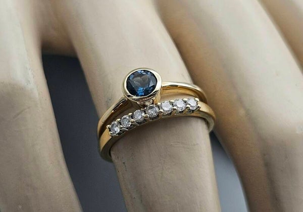 Vintage solitair ring met edelsteen amethist. 2024/V61