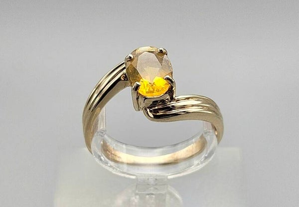 Vintage ring met edelsteen citrien. 2024/445.