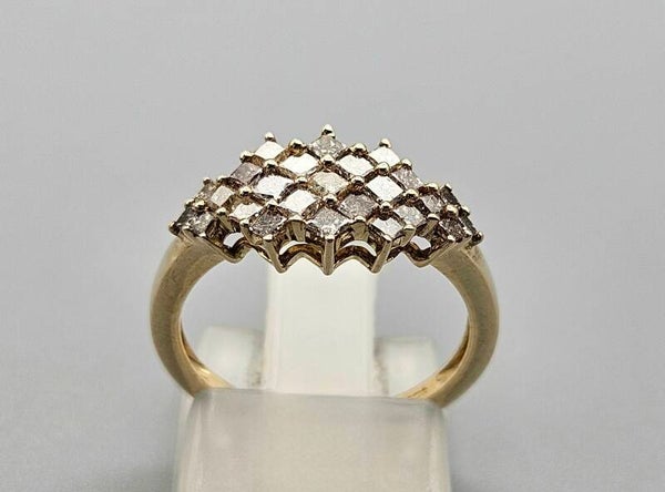Vintage ring met champagne diamanten Ca: 0.60 ct. 2024/501.
