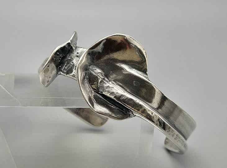 Zilveren modernistische tijdloze armband. 2024/Z146.