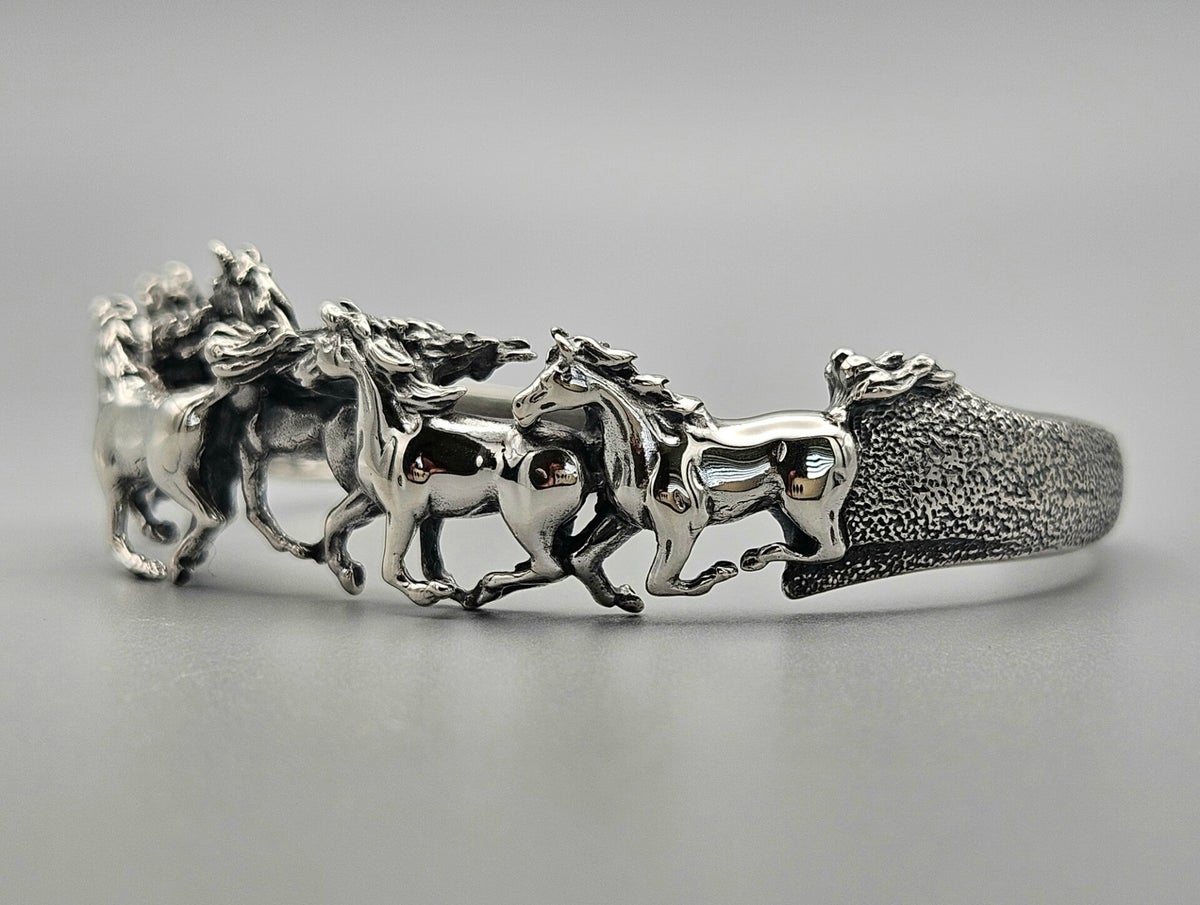 YFN Paardensieraden cadeau 925 sterling zilver meisjes paard verstelbare armband voor vrouwen meisjes, één maat, sterling zilver