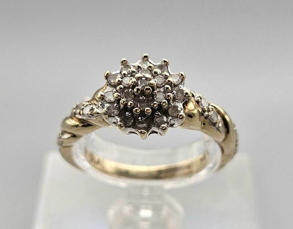 Vintage bi-color ring met diamanten Ca: 0.27 ct. 2024/628.