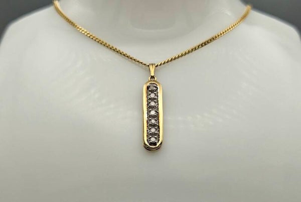 Vintage  hanger met diamant. Ca: 0.20 ct. 2025/11.