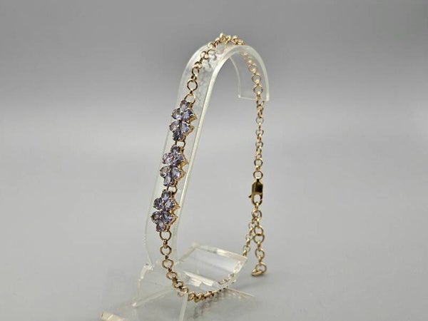 Vintage armband met edelstenen tanzaniet. 2025/53