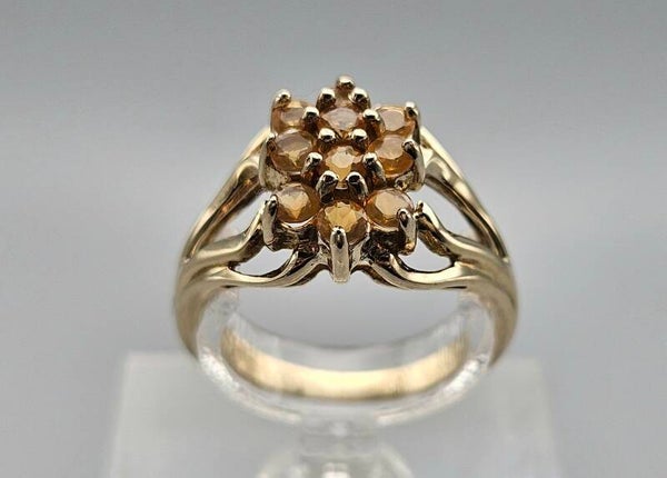 Vintage ring met edelsteen citrien. 2025/145.