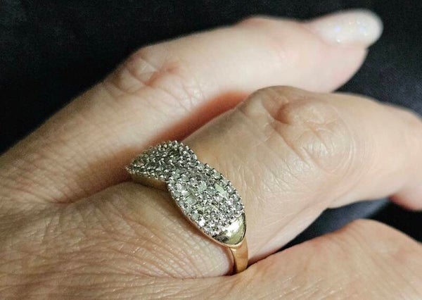 Vintage  design ring met diamanten Ca: 0.75 ct. 2025/296.