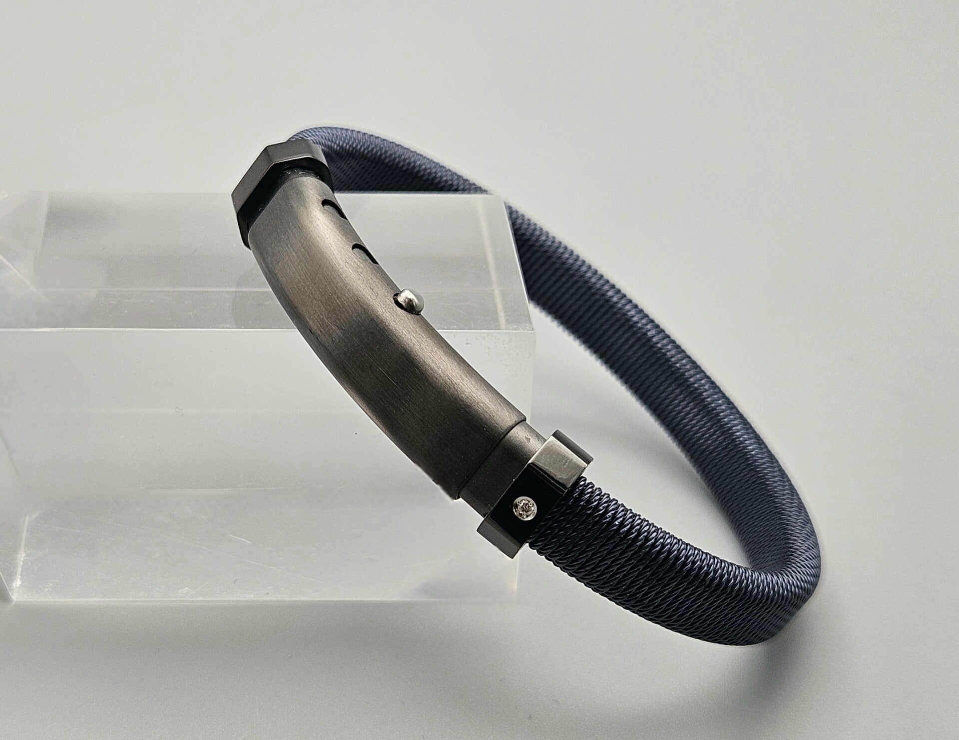 Borsari Gioielli heren armband blauw met diamant. B19