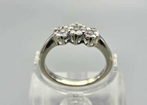 Vintage aanschuif ring met diamanten Ca: 0.33 ct. 2025/443.
