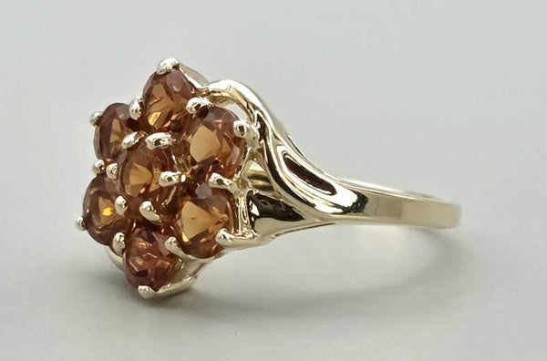Vintage ring met edelsteen citrien. 2025/611.