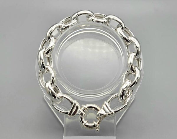 Zilveren jasseron armband nieuw. 2025/699.