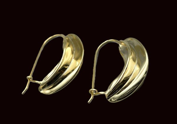 Vermeil op zilver oorbellen. 2025/761.