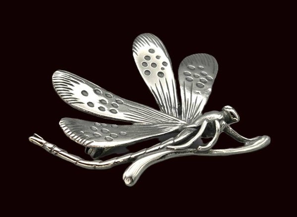 Zilveren Art Noveau broche gemaakt als een Libelle. 2025/785