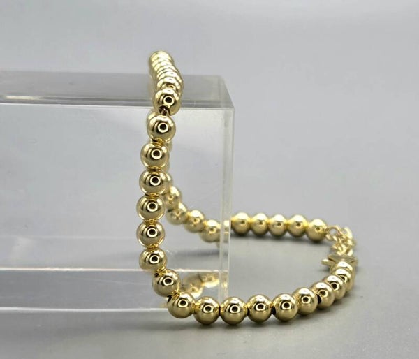 Gold Plated Silver bolletjes armband. 2026/120