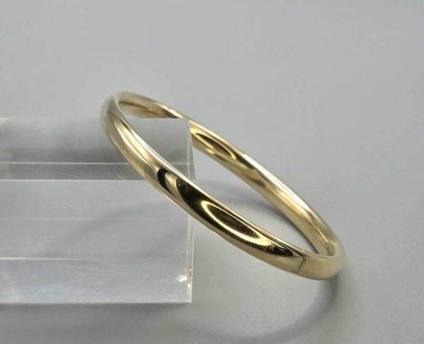 Gouden vintage classic bangle/slavenarmband. 2026/125.