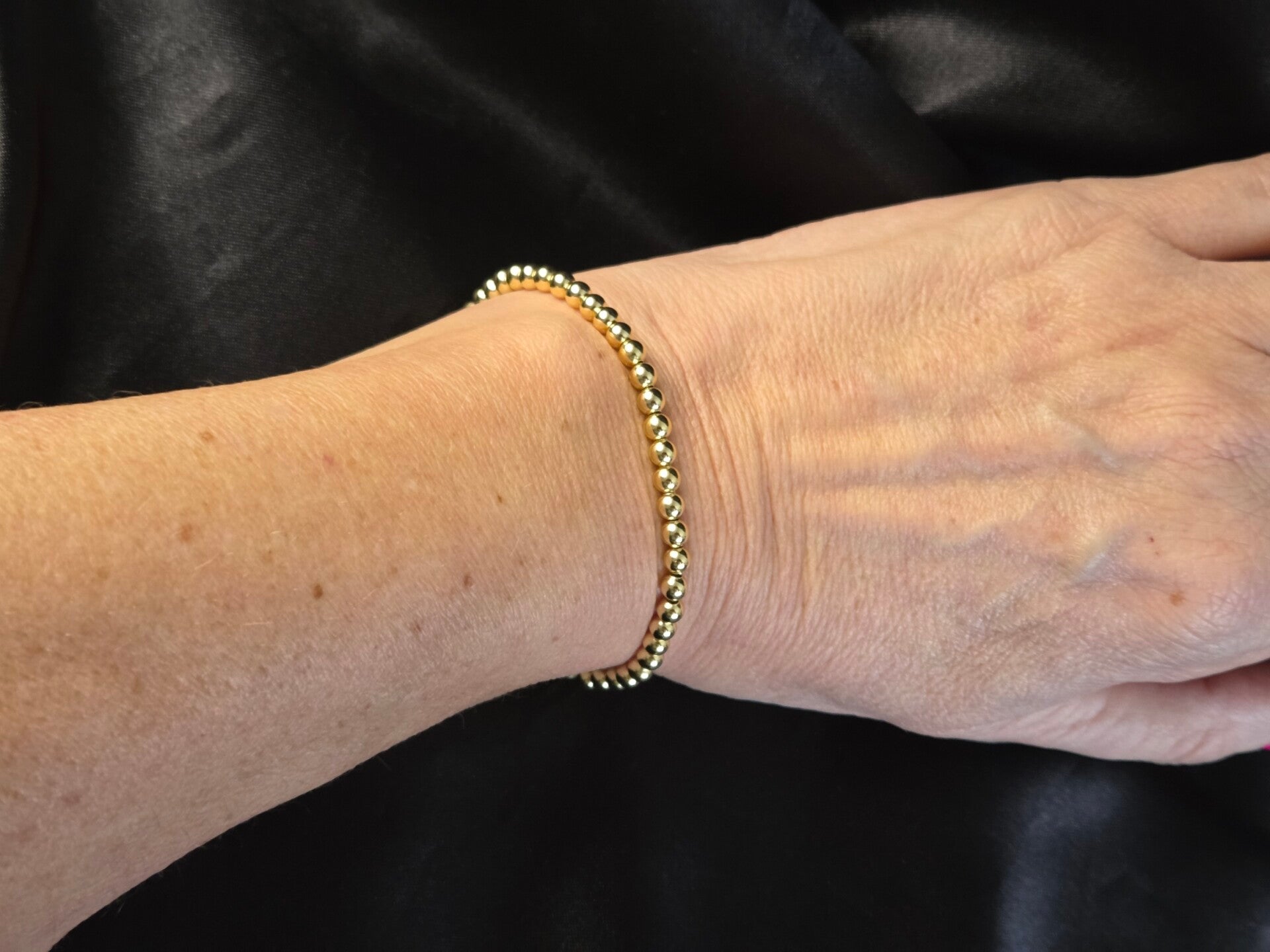Vermeil op zilver bolletjes armband. 2026/120
