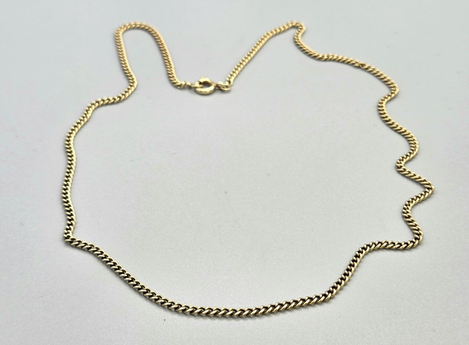 Gouden vintage gourmet schakel ketting. 2026/130.