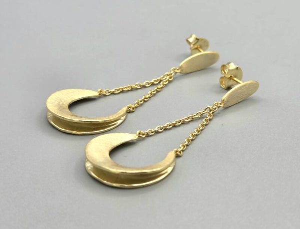 Gold Plated Silver design oorbellen. 2026/217.