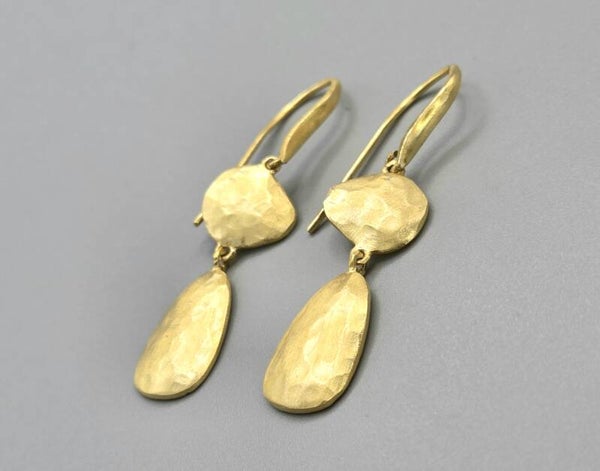 Gold Plated Silver design oorbellen. 2026/224.