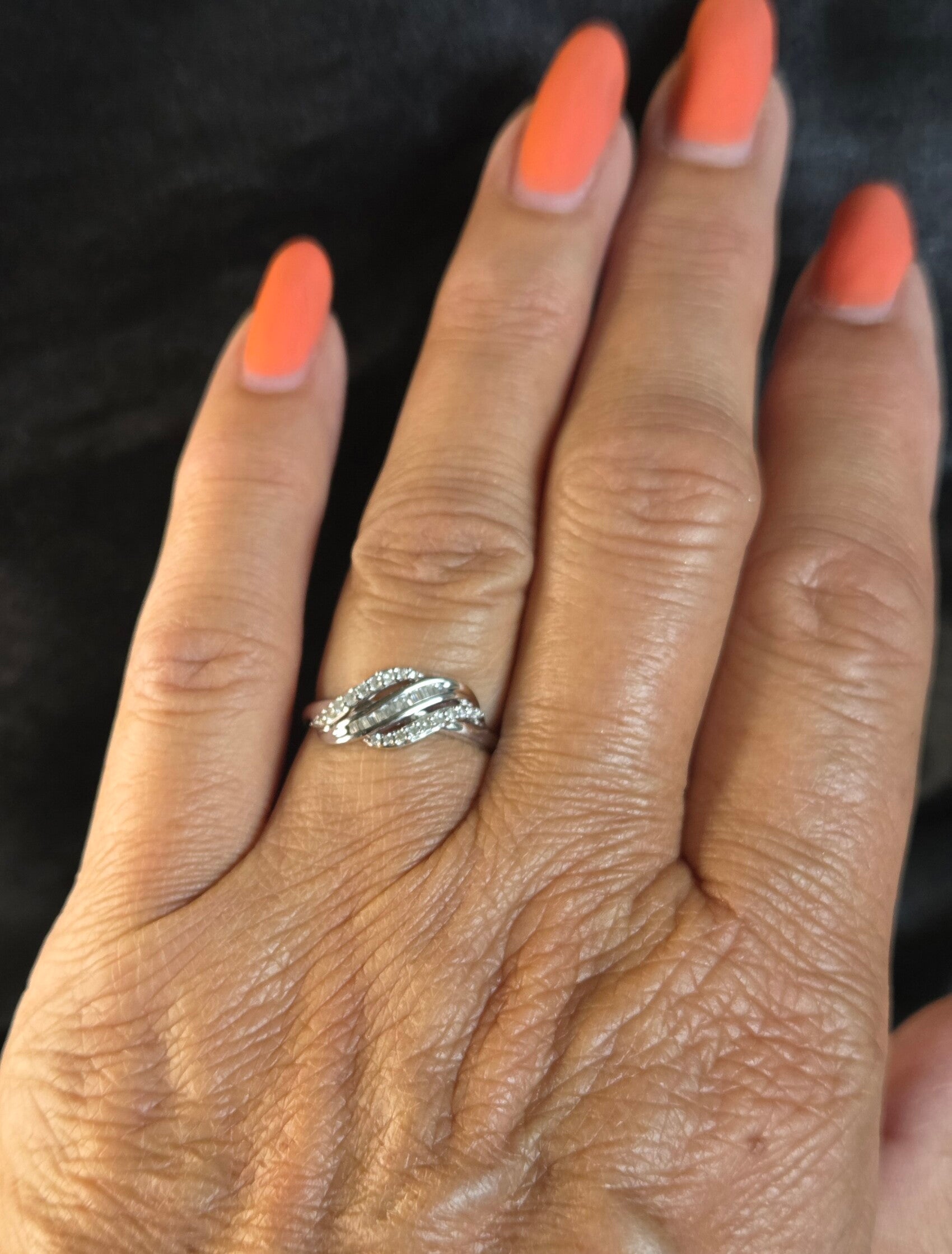 Vintage design ring met diamanten Ca: 0.30. ct. 2026/296.