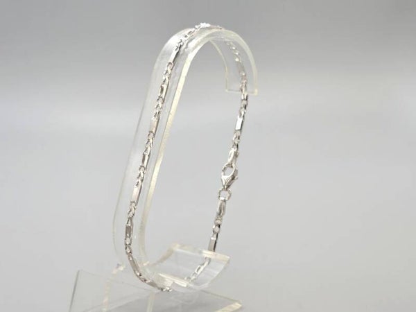 Zilveren valkenoog armband met lobsterslot. 2026/285.