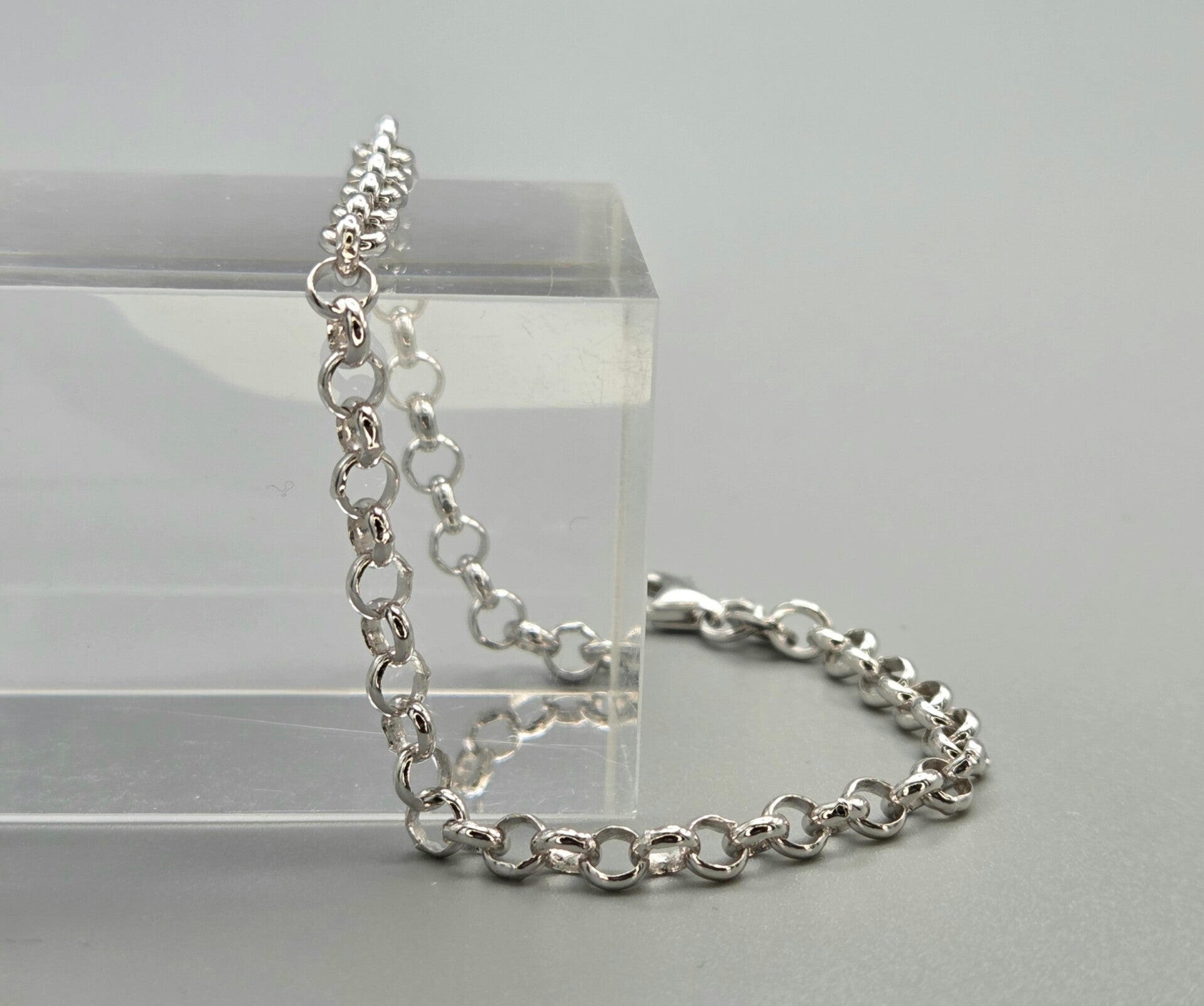 Zilveren jasseron armband. 2026/313.