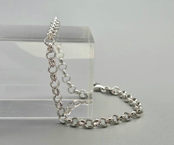 Zilveren jasseron armband. 2026/291.