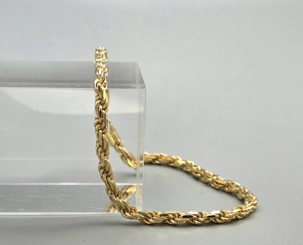 Gold Plated Silver rope/koord armband. 2026/309.