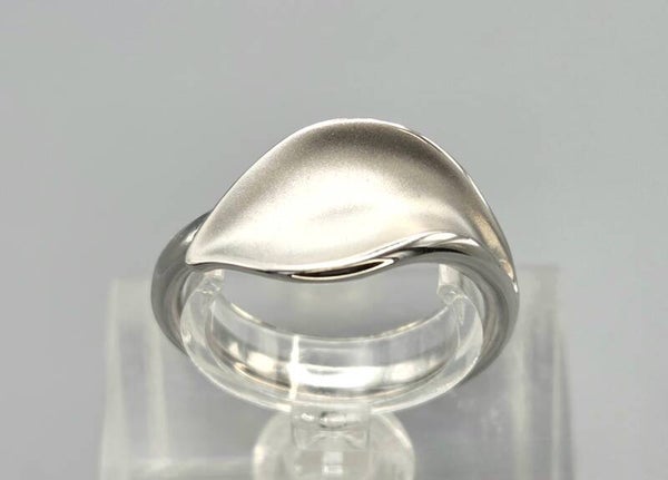 Prachtige zilveren matte ring. 2026/346