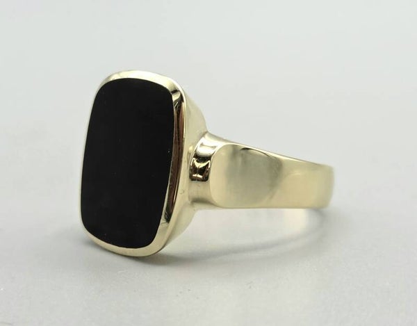 Vintage heren zegelring met onyx. 2026/353