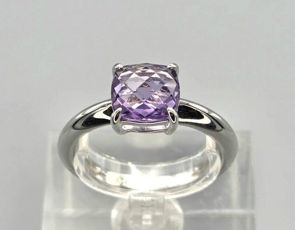 Prachtige zilveren ring met amethist. 2026/401