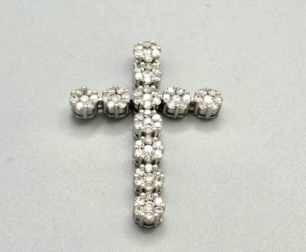 Vintage kruisje met diamanten. Ca: 0.80 ct. 2026/444