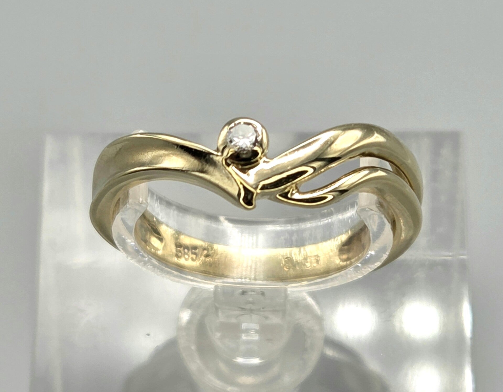 Vintage design ring met diamanten Ca: 0.03 ct. 2026/463
