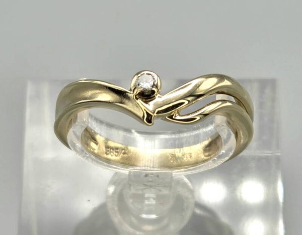 Vintage design ring met diamanten Ca: 0.03 ct. 2026/463