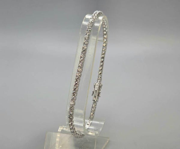 Zilveren tennisarmband met zirkonia. 2026/475