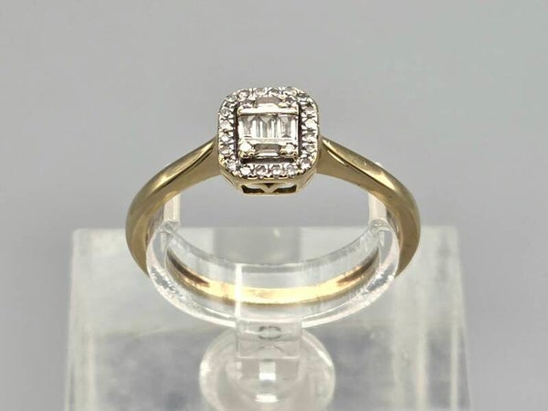 Vintage design ring met diamanten Ca: 0.30. ct. 2026/480