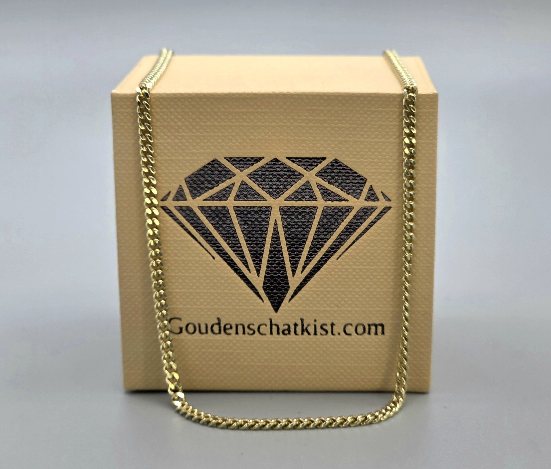 Gouden vintage gourmet schakel ketting. 2026/574