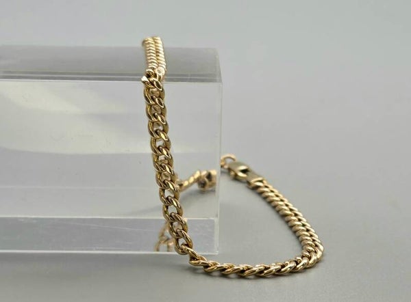 Gouden vintage gourmetschakel armband. 2026/579