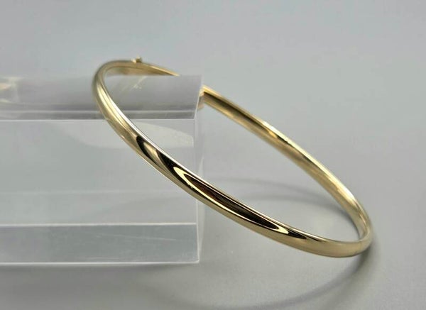 Gouden vintage bangle/slavenarmband met brug. 2026/699