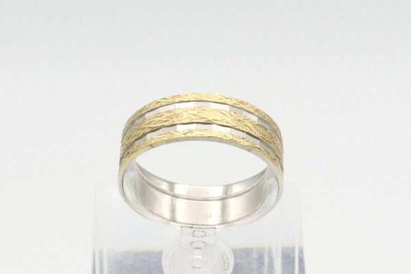 Gouden vintage aanschuif ring. Maat: 20. 2021/31.