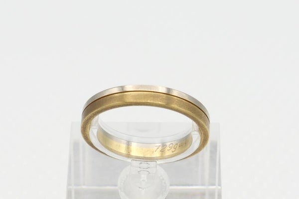Gouden vintage aanschuif ring. Maat: 19.8. 2021/35.
