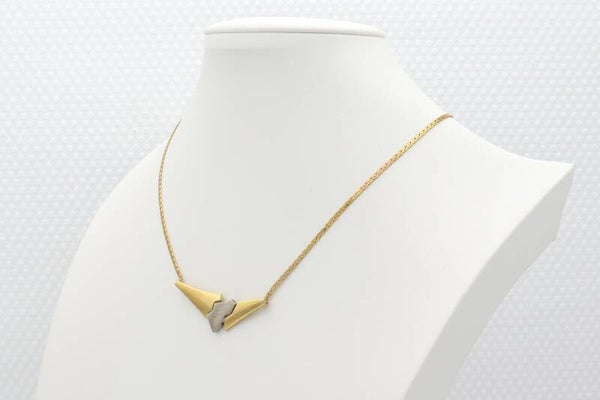 Gouden bi-color ketting. 2021/69.